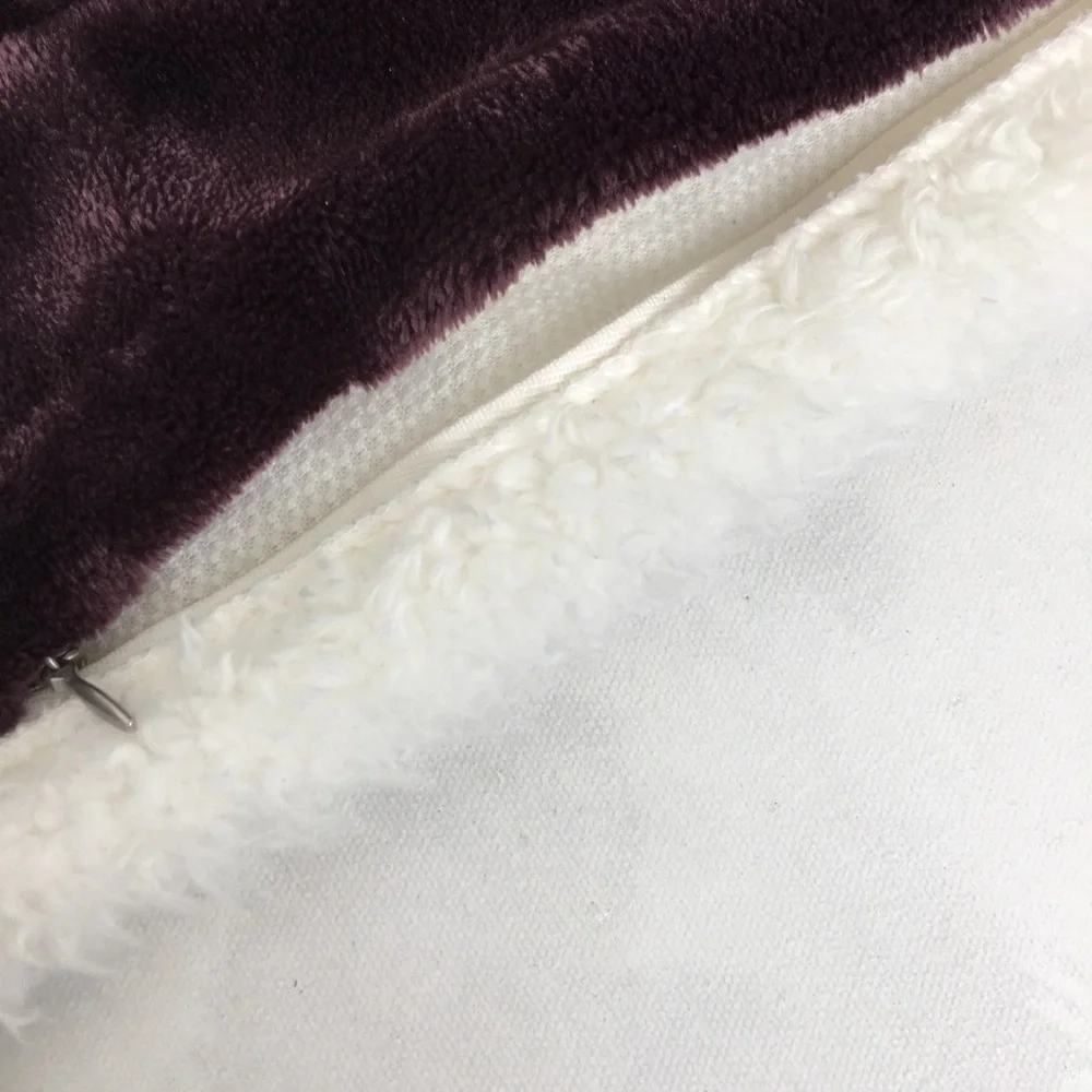 UGG King Pillow Shams Purple Sherpa Fleece Pillow Case Bedding